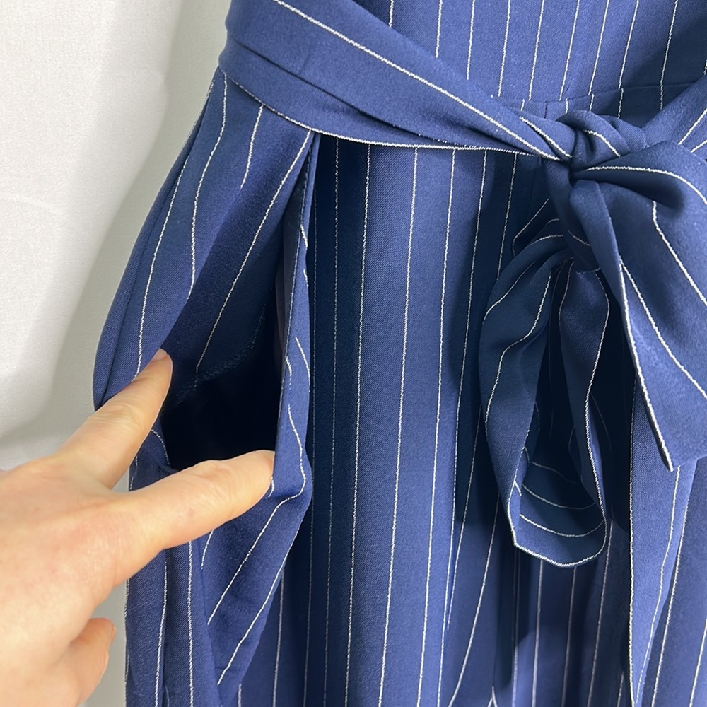 Gestuz Kine sleeveless pinstripe pocketed jumpsuit NWT Intermix - Picture 4 of 10